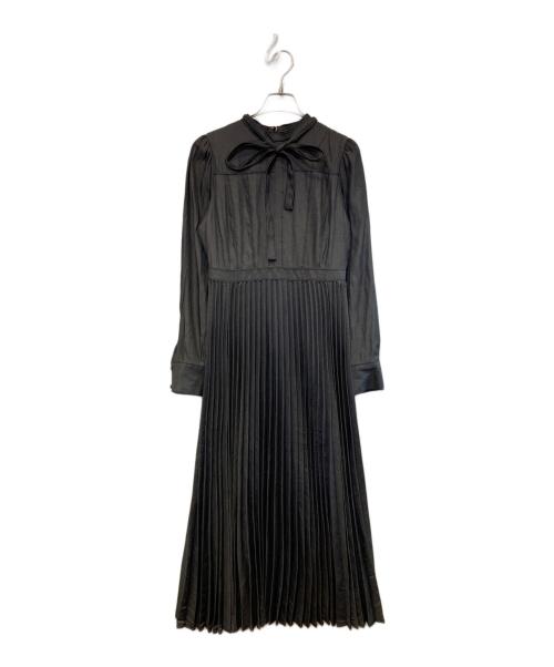 CELFORD（セルフォード）CELFORD (セルフォード) デニムライクプリーツワンピース ブラック サイズ:36の古着・服飾アイテム