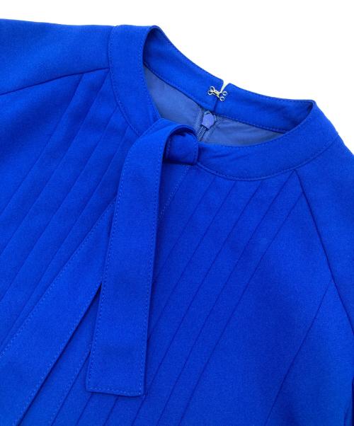 CELFORD（セルフォード）CELFORD (セルフォード) ボウタイプリーツワンピース ブルー サイズ:38の古着・服飾アイテム