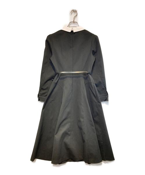CELFORD（セルフォード）CELFORD (セルフォード) ビットベルト付きフレアワンピース ブラック サイズ:38の古着・服飾アイテム