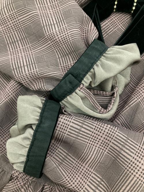 HER LIP TO（ハーリップトゥ）HER LIP TO (ハーリップトゥ) ブラウスワンピース ピンク サイズ:Sの古着・服飾アイテム