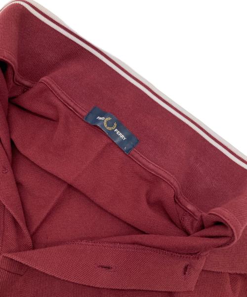 FRED PERRY（フレッドペリー）FRED PERRY (フレッドペリー) ポロシャツ レッド サイズ:Lの古着・服飾アイテム