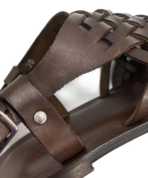 STEVEN ALAN（スティーブンアラン）STEVEN ALAN (スティーブンアラン) MESH SANDALS ブラウン サイズ:36の古着・服飾アイテム