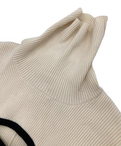 darich（ダーリッチ）darich (ダーリッチ) バイカラーリボンデザインニットミニワンピース アイボリー サイズ:Free-Lの古着・服飾アイテム