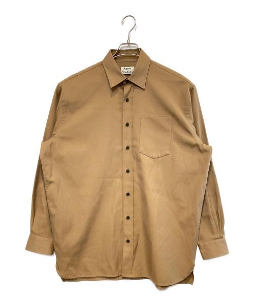 Acne studios（アクネ ストゥディオズ）Acne studios (アクネ ストゥディオズ) コットンブレイドツイルシャツ ブラウン サイズ:44の古着・服飾アイテム