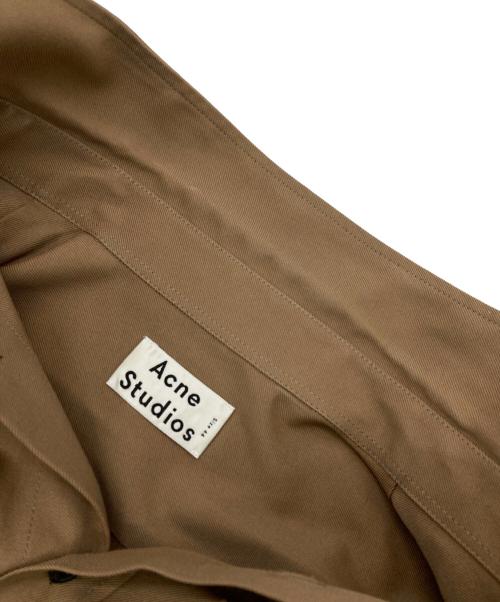 Acne studios（アクネ ストゥディオズ）Acne studios (アクネ ストゥディオズ) コットンブレイドツイルシャツ ブラウン サイズ:44の古着・服飾アイテム