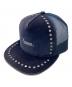 SUPREME（シュプリーム）の古着「Studded Velvet Mesh Back 5-Panel Cap」｜ネイビー