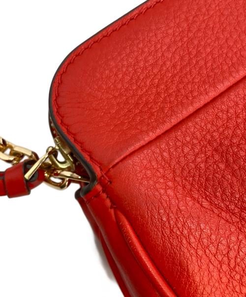 TORY BURCH（トリーバーチ）TORY BURCH (トリーバーチ) レザーショルダーバッグ オレンジの古着・服飾アイテム