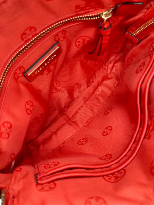 TORY BURCH（トリーバーチ）TORY BURCH (トリーバーチ) レザーショルダーバッグ オレンジの古着・服飾アイテム