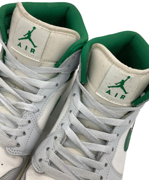 NIKE（ナイキ）NIKE (ナイキ) AIR JORDAN 1 MID ホワイト×グリーン サイズ:US9の古着・服飾アイテム