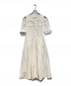 HER LIP TOハーリップトゥ）の古着「Open Shoulder Tuck Shirt Dress」｜ホワイト