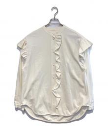 rosy monster（ロージーモンスター）の古着「warmy ruffle tunic」｜ホワイト