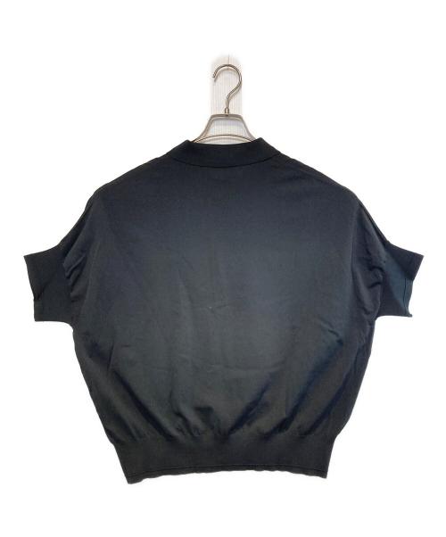JOURNAL STANDARD relume（ジャーナルスタンダード レリューム）JOURNAL STANDARD relume (ジャーナルスタンダード レリューム) ウォッシャブルニットポロシャツ ブラック サイズ:FREEの古着・服飾アイテム
