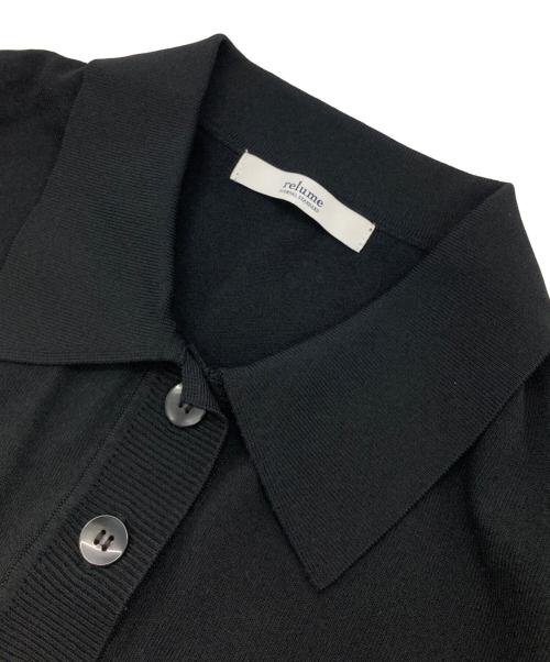 JOURNAL STANDARD relume（ジャーナルスタンダード レリューム）JOURNAL STANDARD relume (ジャーナルスタンダード レリューム) ウォッシャブルニットポロシャツ ブラック サイズ:FREEの古着・服飾アイテム