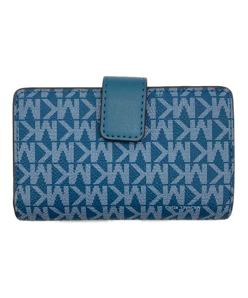 MICHAEL KORS（マイケルコース）MICHAEL KORS (マイケルコース) コンパクトウォレット ブルーの古着・服飾アイテム