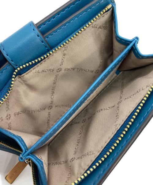 MICHAEL KORS（マイケルコース）MICHAEL KORS (マイケルコース) コンパクトウォレット ブルーの古着・服飾アイテム