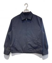 SHIPS（シップス）の古着「ウールライク ポリエステル ジップ ブルゾン」｜ネイビー