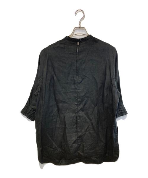 HYKE（ハイク）HYKE (ハイク) リネンブラウス ブラック サイズ:1の古着・服飾アイテム