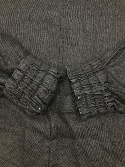 HYKE（ハイク）HYKE (ハイク) リネンブラウス ブラック サイズ:1の古着・服飾アイテム