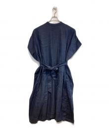 HYKE（ハイク）の古着「LINEN DRESS」｜ネイビー