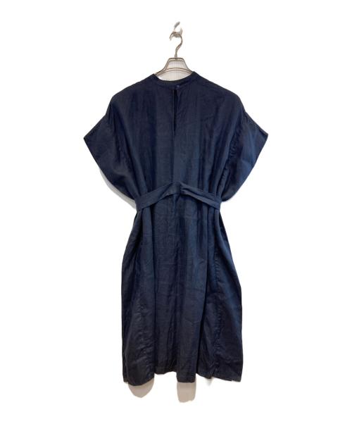 HYKE（ハイク）HYKE (ハイク) LINEN DRESS ネイビー サイズ:2の古着・服飾アイテム