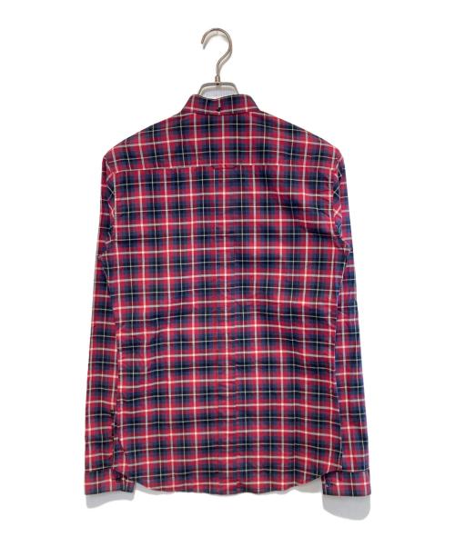 DIOR HOMME（ディオール オム）DIOR HOMME (ディオール オム) チェックBDシャツ レッド×ネイビー サイズ:37の古着・服飾アイテム