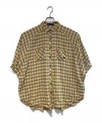 BURBERRY BLUE LABELバーバリー ブルー レーベル）の古着「チェックワイドシャツ」｜ベージュ