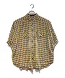 BURBERRY BLUE LABEL（バーバリー ブルー レーベル）の古着「チェックワイドシャツ」｜ベージュ