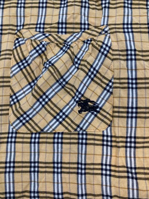 BURBERRY BLUE LABEL（バーバリー ブルー レーベル）BURBERRY BLUE LABEL (バーバリー ブルー レーベル) チェックワイドシャツ ベージュ サイズ:38の古着・服飾アイテム