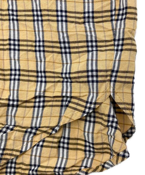 BURBERRY BLUE LABEL（バーバリー ブルー レーベル）BURBERRY BLUE LABEL (バーバリー ブルー レーベル) チェックワイドシャツ ベージュ サイズ:38の古着・服飾アイテム