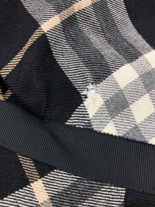 BURBERRY BLUE LABEL（バーバリー ブルー レーベル）BURBERRY BLUE LABEL (バーバリー ブルー レーベル) チェックショートスリーブワンピース ブラック×ホワイト サイズ:36の古着・服飾アイテム
