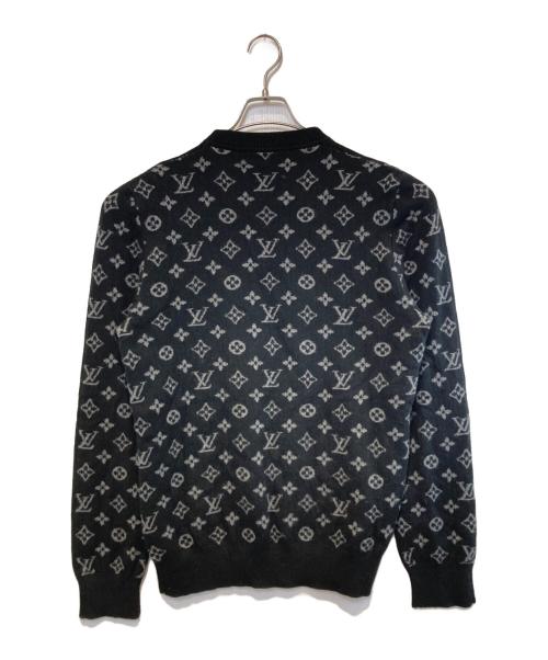 LOUIS VUITTON（ルイ ヴィトン）LOUIS VUITTON (ルイ ヴィトン) ハーフアンドハーフ モノグラム カシミヤニットセーター ブラック サイズ:Mの古着・服飾アイテム