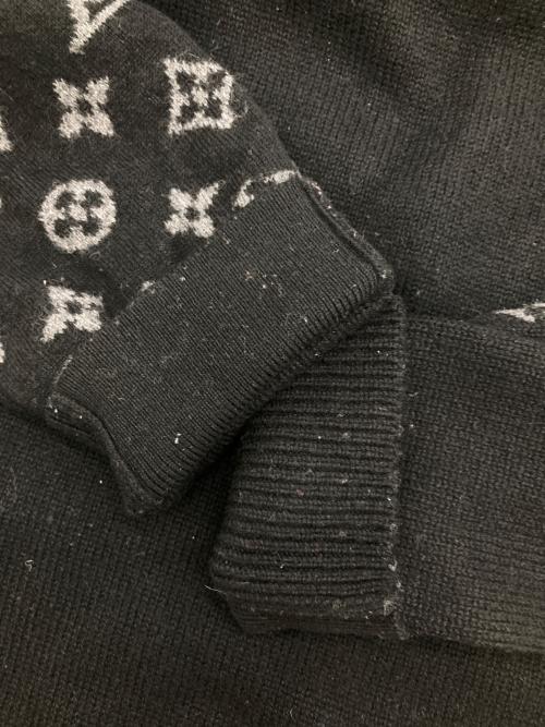 LOUIS VUITTON（ルイ ヴィトン）LOUIS VUITTON (ルイ ヴィトン) ハーフアンドハーフ モノグラム カシミヤニットセーター ブラック サイズ:Mの古着・服飾アイテム