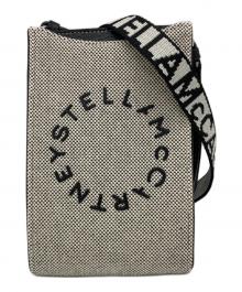 STELLA McCARTNEY（ステラマッカートニー）の古着「ロゴキャンバスミニショルダーバッグ」｜ブラック×グレー