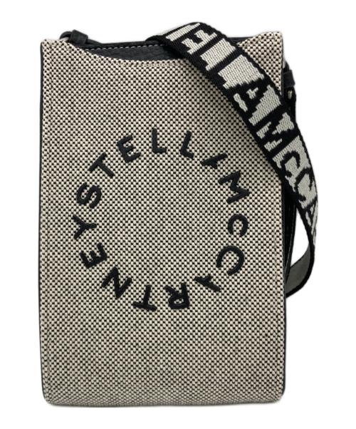 STELLA McCARTNEY（ステラマッカートニー）STELLA McCARTNEY (ステラマッカートニー) ロゴキャンバスミニショルダーバッグ ブラック×グレーの古着・服飾アイテム