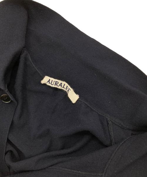 AURALEE（オーラリー）AURALEE (オーラリー) Super High Gauge Cotton Knit Short Sleeve Polo ネイビー サイズ:4の古着・服飾アイテム