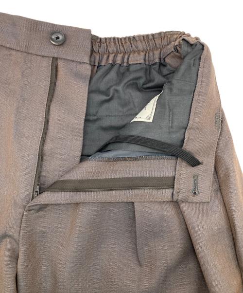 MAISON SPECIAL（メゾンスペシャル）MAISON SPECIAL (メゾンスペシャル) 4 Colors Chambray Washable Wool Prime-Wide Two Tuck Wide Pants ブラウン サイズ:1の古着・服飾アイテム