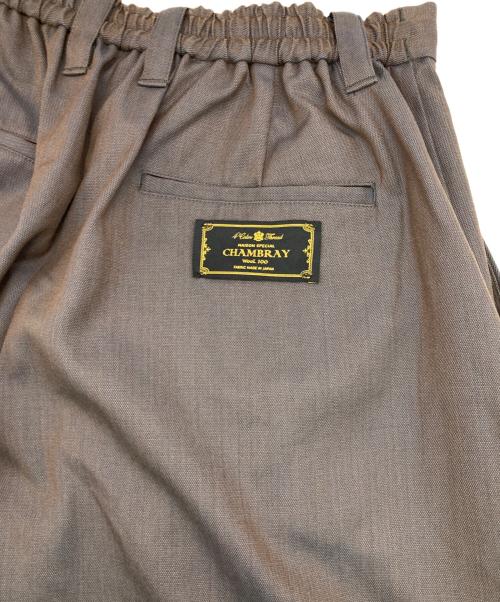 MAISON SPECIAL（メゾンスペシャル）MAISON SPECIAL (メゾンスペシャル) 4 Colors Chambray Washable Wool Prime-Wide Two Tuck Wide Pants ブラウン サイズ:1の古着・服飾アイテム