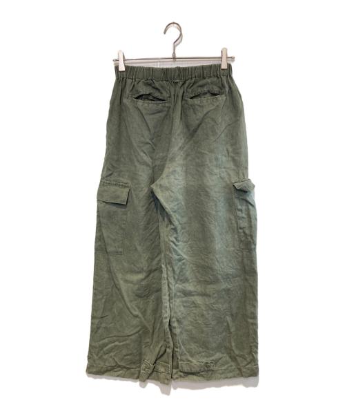 KAGURE（カグレ）KAGURE (カグレ) リネンユーティリティーパンツ オリーブ サイズ:FREEの古着・服飾アイテム