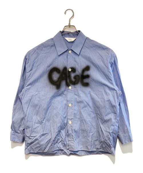 Soe SHIRTS（ソーイシャツ）Soe SHIRTS (ソーイシャツ) 別注ストライプシャツ ブルー サイズ:38の古着・服飾アイテム