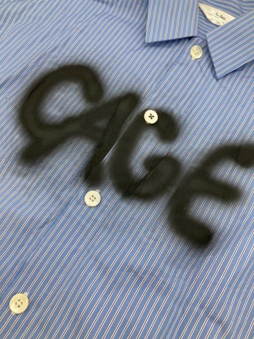 Soe SHIRTS（ソーイシャツ）Soe SHIRTS (ソーイシャツ) 別注ストライプシャツ ブルー サイズ:38の古着・服飾アイテム