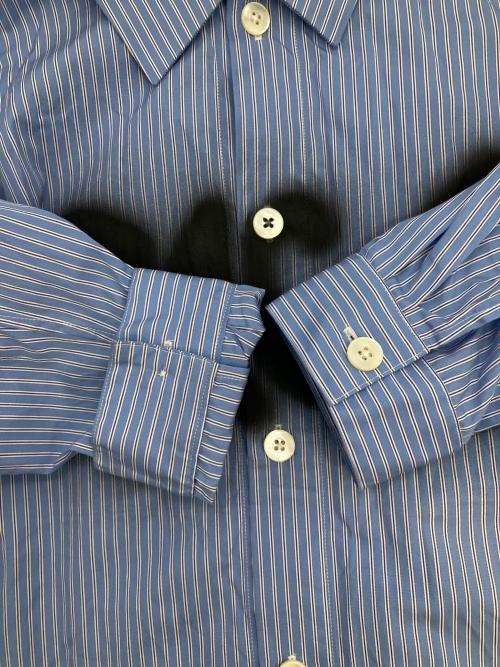 Soe SHIRTS（ソーイシャツ）Soe SHIRTS (ソーイシャツ) 別注ストライプシャツ ブルー サイズ:38の古着・服飾アイテム