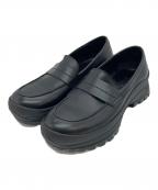 PADRONEパドローネ）の古着「LOAFERS with VIBRAM SOLE」｜ブラック