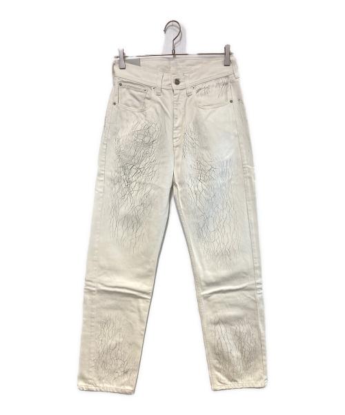 NAMACHEKO（ナマチェコ）NAMACHEKO (ナマチェコ) PAINT CRACKS DENIM ホワイト サイズ:Sの古着・服飾アイテム
