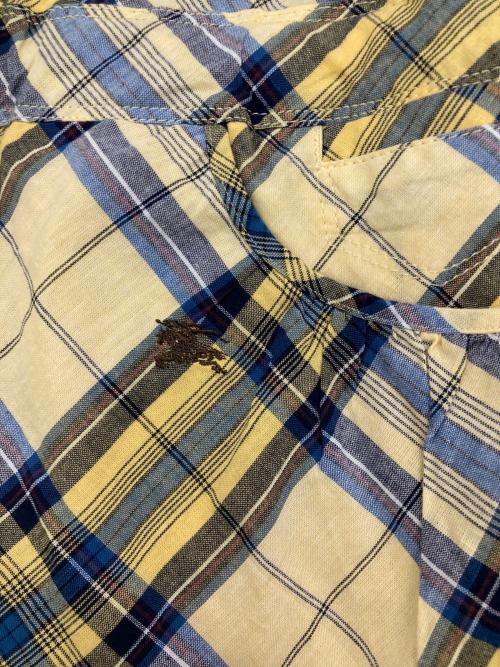 BURBERRY BLUE LABEL（バーバリー ブルー レーベル）BURBERRY BLUE LABEL (バーバリー ブルー レーベル) キャミソールワンピース イエロー×ブルー サイズ:38の古着・服飾アイテム