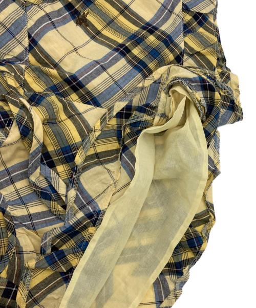 BURBERRY BLUE LABEL（バーバリー ブルー レーベル）BURBERRY BLUE LABEL (バーバリー ブルー レーベル) キャミソールワンピース イエロー×ブルー サイズ:38の古着・服飾アイテム