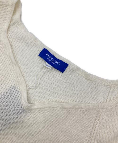 BLUE LABEL CRESTBRIDGE（ブルーレーベルクレストブリッジ）BLUE LABEL CRESTBRIDGE (ブルーレーベルクレストブリッジ) 切替ワンピース ホワイト×ベージュ サイズ:38 未使用品の古着・服飾アイテム