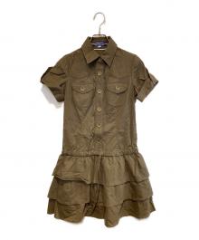 BURBERRY BLUE LABEL（バーバリー ブルー レーベル）の古着「半袖ワンピース」｜ブラウン