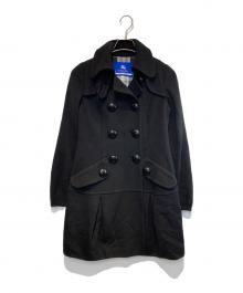 BURBERRY BLUE LABEL（バーバリー ブルー レーベル）の古着「ダブルボタンロングコート」｜ブラック