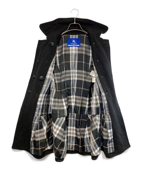 BURBERRY BLUE LABEL（バーバリー ブルー レーベル）BURBERRY BLUE LABEL (バーバリー ブルー レーベル) ダブルボタンロングコート ブラック サイズ:38の古着・服飾アイテム