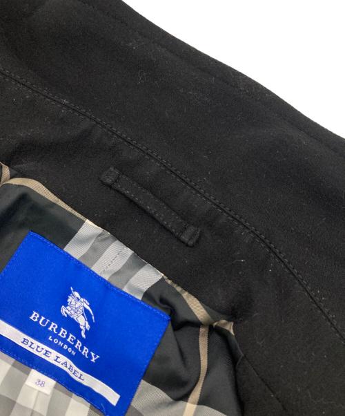BURBERRY BLUE LABEL（バーバリー ブルー レーベル）BURBERRY BLUE LABEL (バーバリー ブルー レーベル) ダブルボタンロングコート ブラック サイズ:38の古着・服飾アイテム